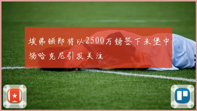 埃弗顿即将以2500万镑签下米堡中场哈克尼引发关注
